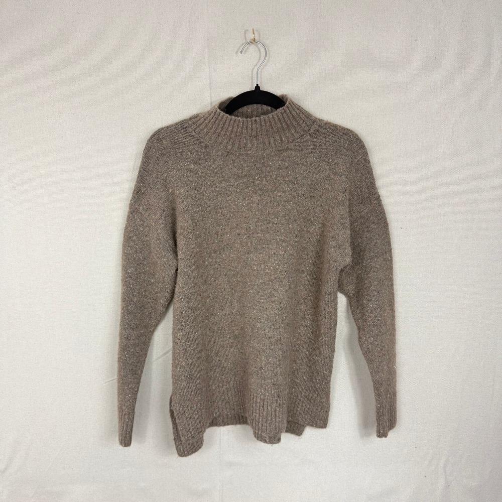 Womens Mock‎ Neck Speckled Knit Sweater Size S